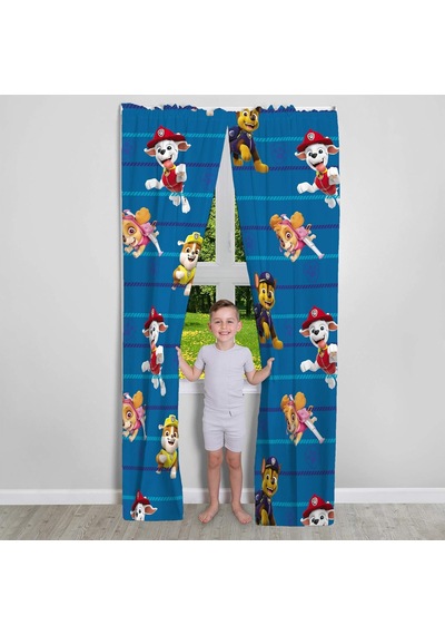 Çocuk Odası Pencere Perdesi Perde Seti, 208 Cm X 213 Cm, Paw Patrol