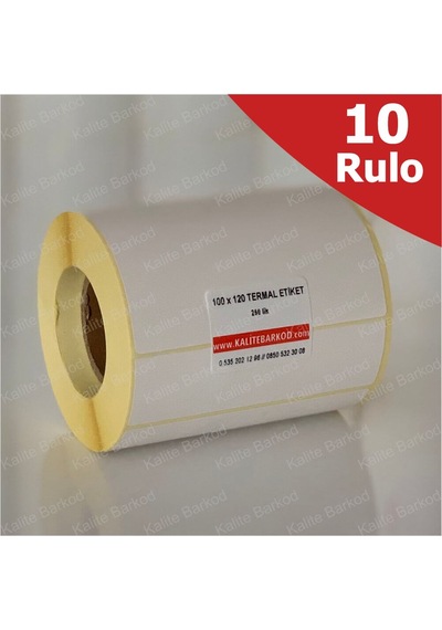 Termal Etiket 100X120 - 10Rulo 2.500 Adet