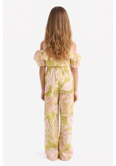 DeFacto Kız Çocuk Desenli Wide Leg Geniş Paça Pamuklu Pantolon D7610A825SMGN115 Yeşil DeFacto Kız Çocuk Desenli Wide Leg Geniş Paça Pamuklu Pantolon D7610A825SMGN115 Yeşil