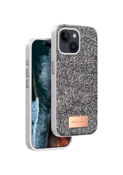 Sptmgldı Onegif Apple iPhone Uyumlu  15 Bright Simli Kapak - Gümüş