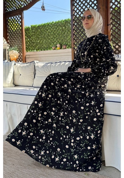 Rabia Şamlı Bihter Siyah Elbise Normal