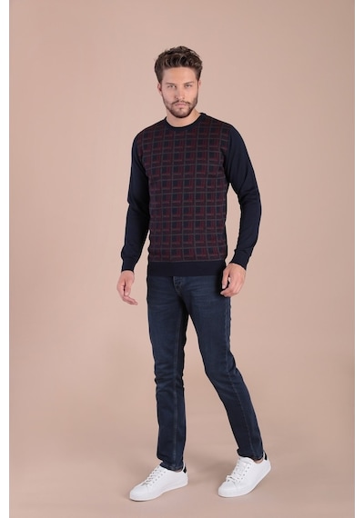 Ferraro Bisiklet Yaka Superfine Yün Kazak - Lacivert Lacivert (490433871) Lacivert