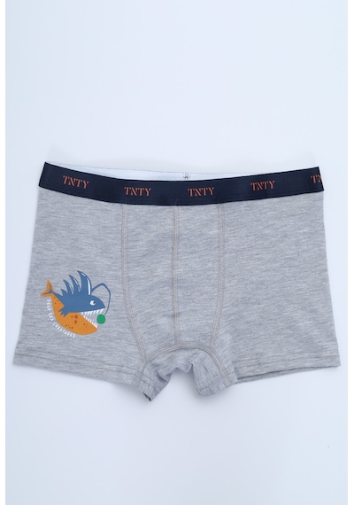 Toontoy Kids Toontoy Erkek Çocuk Baskılı Pamuklu Lastikli Boxer - 4'lü Paket Mavi