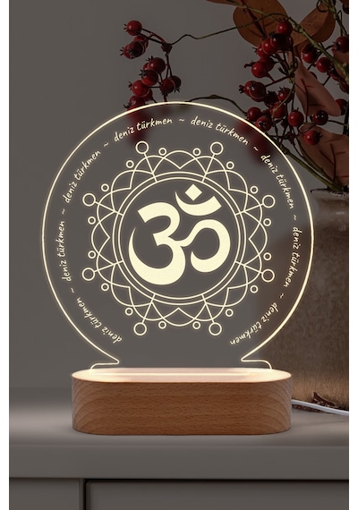 Yoga Om Sembollü Kişiye Özel Ledli Gece Lambası Masif Ahşap Tabanlı Usb Kablolu Pleksi Led Gece Lambası Yoga Om Sembollü Kişiye Özel Ledli Gece Lambası Masif Ahşap Tabanlı Usb Kablolu Pleksi Led Gece Lambası