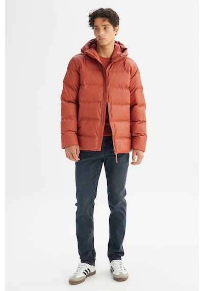 Lee Regular Fit Kapüşonlu Cepli Şişme Puffer Mont L2520263220 Kiremit