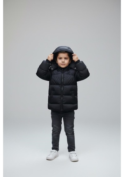 Benitto Kids Erkek Bebek Şişme Mont 51374 Siyah