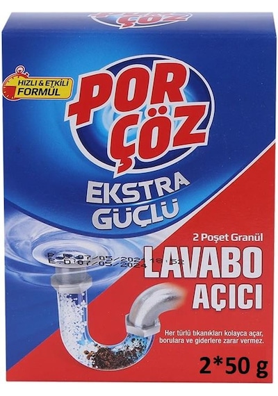 Porçöz Lavabo Açıcı 2 x 50 G