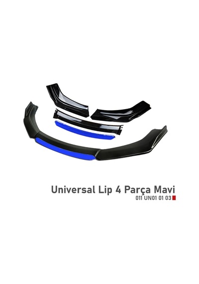 Universal Fc5 Model Tampon Eki Ön Lip 4 Parça Siyah Mavi