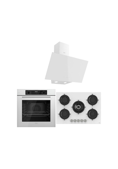 Ferre Icon Plus 75 Serisi QBL63CB -RS036-D078 3lü Cam Ankastre Set