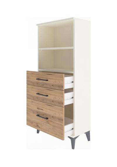 Arges Dolap 2 Raflı 3 Çekmeceli 60x30x134 Aytaşı-çam Aytaşı