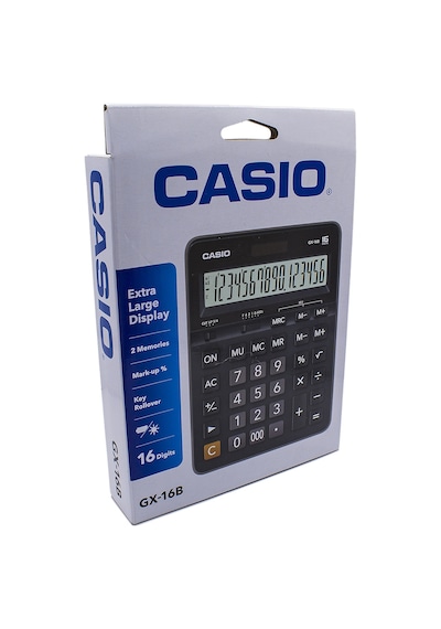 Casio GX-16B Büyük Boy Masaüstü 16 Hane Hesap Makinesi