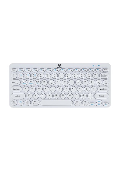 Blueforce Bt-k95 2,4ghz Wireless + Bluetooth Kablosuz Klavye Gümüş Çift Modlu