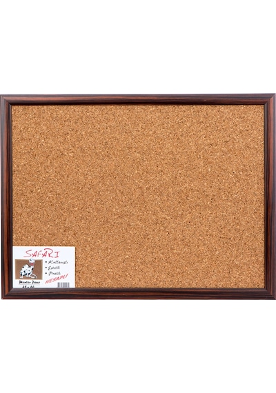 90X200 Safari Mantar Pano Mdf Çerçeve Ve Ceviz Renk