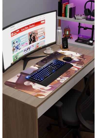 Fruits Basket Anime V5 - 90x40 Xxl Gaming Kauçuk Kaymaz Taban Mouse Pad Fare Altlığı