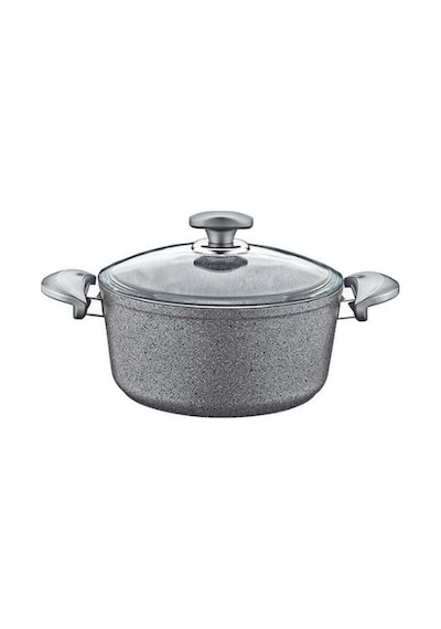 Oms Collection 24X12 cm Granit Derin Tencere Gri