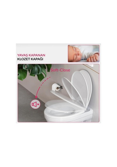 Klozet Kapağı Termoplastik Yavaş Kapanan Oval Formlu Diğer