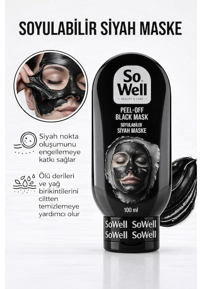 Soyulabilen Siyah Maske Peel-off Black Mask 100 Ml Siyah Nokta Karşıtı