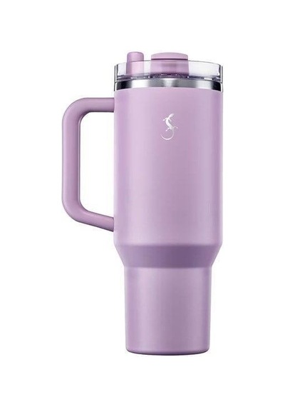 Lurch - Big Cup 1.2 L Lila, Paslanmaz Çelik Termos - Uzatılabilir Pipetli, Çift Cidarlı, Sızdırmaz - 270973 Beyaz