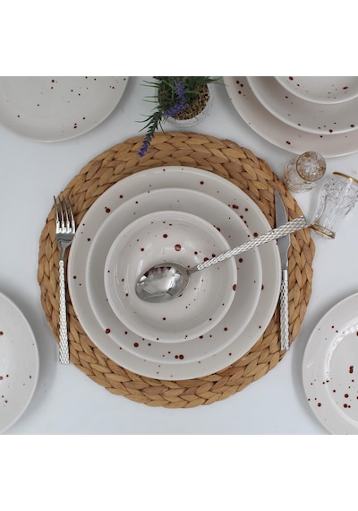 Point 48 Parça 12 Kişilik Yemek Takımı Karemel