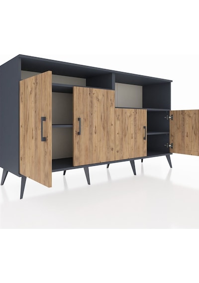 Hyperion Konsol 4 Raflı 4 Kapaklı 176x44x99 Antrasit-çam/antrasit Antrasıt/atlas Çam - Antrasıt Hyperion Konsol 4 Raflı 4 Kapaklı 176x44x99 Antrasit-çam/antrasit Antrasıt/atlas Çam - Antrasıt