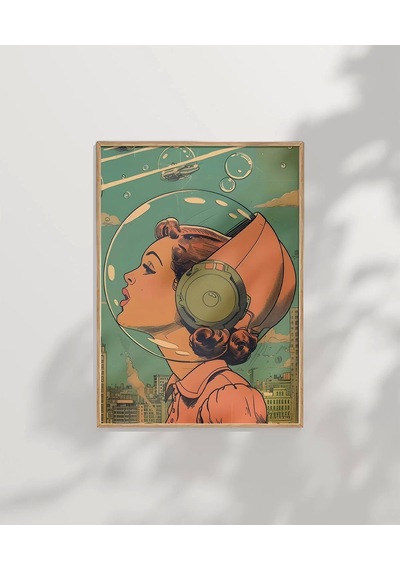 Çerçevesiz Poster Uzay Kadınları