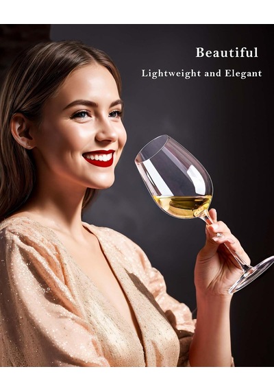 Tr Kristal Şarap Kadehleri - Elde Üfleme Kırmızı Veya Beyaz Şarap Kadehleri - 510 Ml - 2'li Set - Kurşunsuz Premi Genel