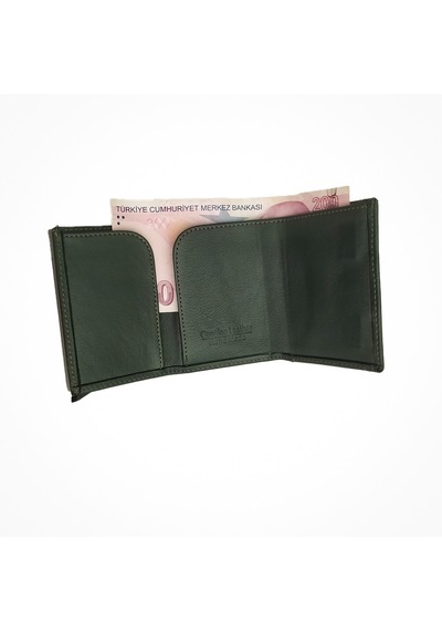 Ancora Leather Hakiki Deri Erkek Cüzdanı Mekanizmalı Yeşil 2704 Yeşil
