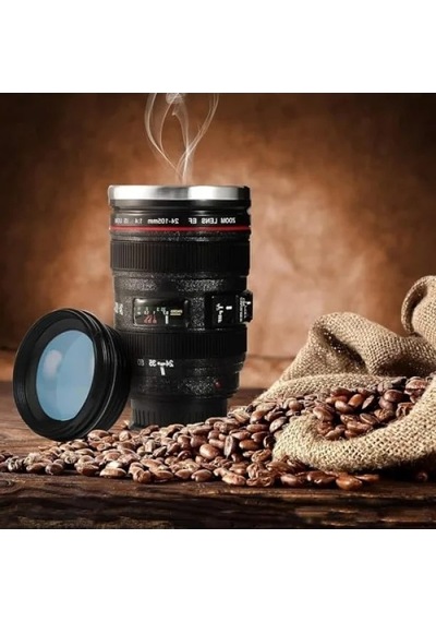 350 Ml Kapasiteli Objektif Görünümlü Kahve Ve Çay Termos Kupa Acı Kahve