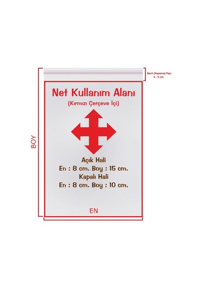 8X10+5 Cm. 8X15 1.000 Adet Şeffaf Bantlı Yapışkanlı Jelatin Poş
