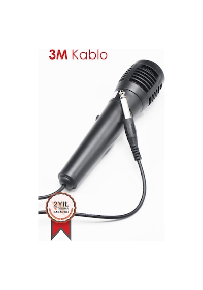 Torima Siyah M-01 Jack Girişli 3m Kablolu Mikrofon