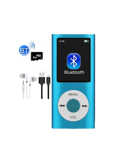 5007mp 8gb Tf Kart  Metal Mp3 Player Renli Ekranlı Fm Radyolu Bluetoth Lu Hafıza Kartı Girişli Müzik Çalar 8gb
