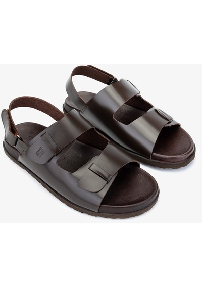 Sandals Factory Lorenza Erkek Kahverengi Hakiki Deri Sandalet Ayakkabı 60 17627 Erk Sndlt Y24 Kahverengi