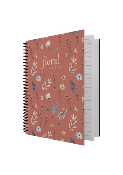 Dilman Defter Floral Serisi 16x22 80 Yp Kareli 6405 Çok Renkli