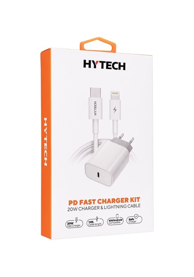 Hytech Hy-Xe40Pd 20W Apple Uyumlu iPhone Hızlı Şarj Adaptörü + Şarj Kablosu