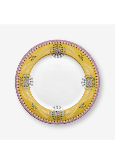 Sarı Porselen Kahvaltı Tabağı 23 Cm