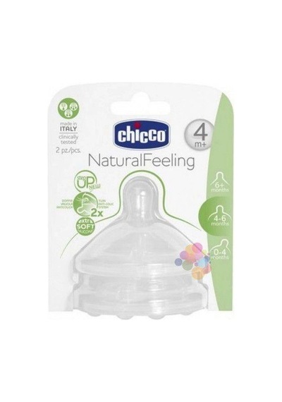 Mey İthalat Naturalfeeling Biberon Emziği 4 Ay+ Akış Ayarlı 2li