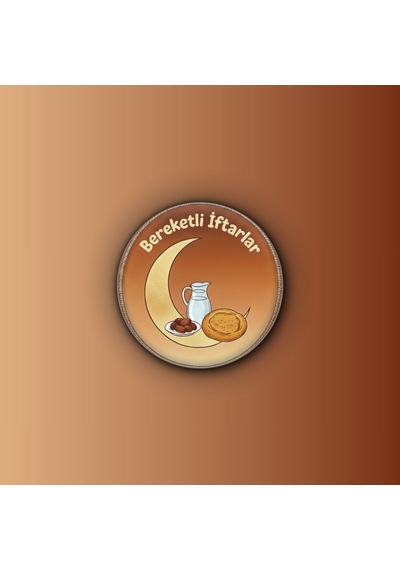 Bereketli İftarlar Buton Rozet - Ramazan Sofrası Hediyesi - İftar Daveti Ve Organizasyon Rozeti Çok Renkli