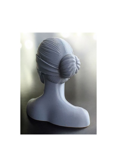 Gözü Bağlı Kadın Büstü Heykel 17 Cm - 3d Yazıcı Baskı Dekoratif Biblo