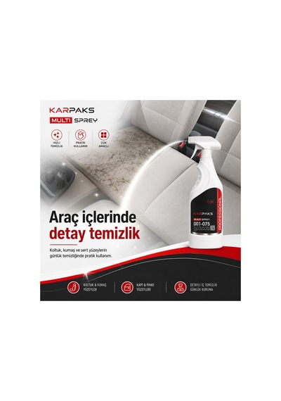 Karpaks Professional 750 Ml Çok Amaçlı Yüzey Temizleyici Ev, Ofis, Fabrika Ve Araç İç Yüzey Tekli
