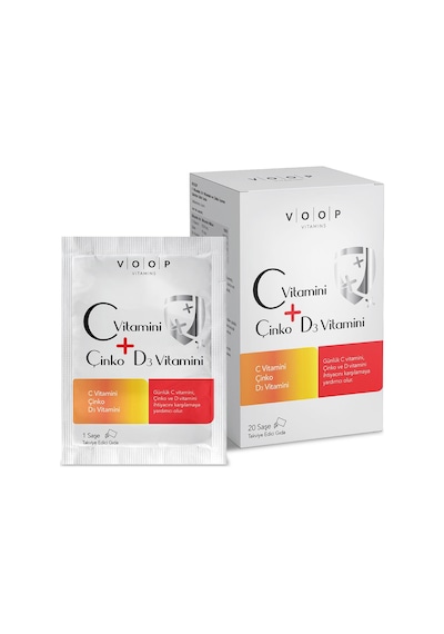 Voop C Vitamini D3 Vitamini ve Çinko 20 Saşe