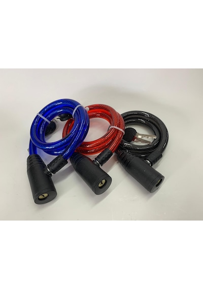 KNT 12 MM 80 CM ANAHTARLI KİLİT 3 FARKLI RENK SEÇENEKLİ Siyah