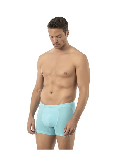 Özkan Underwear Özkan 12024 Erkek Pamuklu Likralı Süprem Esnek Rahat Boxer Şort Turkuaz