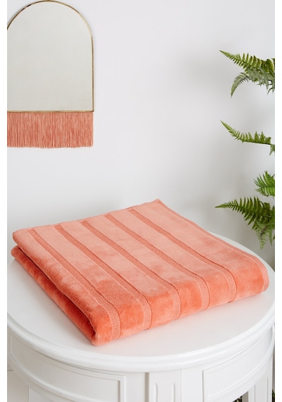 Özdilek Sadem Organik Stripe Banyo Havlusu 90x150 Cm Turuncu