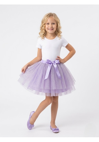 Name Baby & Kids Kız Çocuk Simli Etek Nbk-25501 Lila