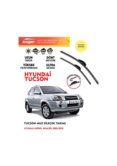 Hyundai Tucson Ön Muz Muz Silecek Silgi Silgeç 2.0 Crdi 2005-2010 Arası Araca Özel Aparat