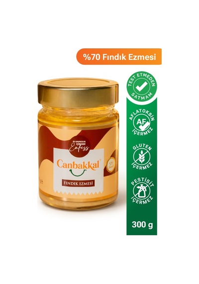Canbakkal %70 Fındık Ezmesi Sürülebilir Fındık Kreması 300 G