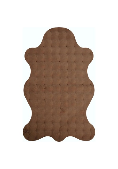 Prizma Halı Bubble Peluş Halı Kahve Pos Kesim