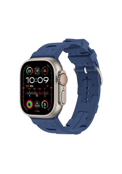 Apple Watch Uyumlu Ultra 49mm Krd-92 Silikon Kordon - Mavi