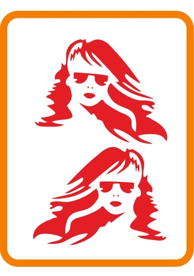 Madonna 2 Adet Sağ-sol Takım Ticari Araç Oto Sticker 40 30 Cm Kırmızı
