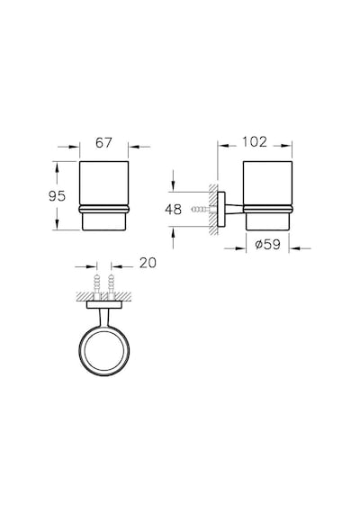 VitrA Q-Line Diş Fırçalığı Krom  A44993 Krom